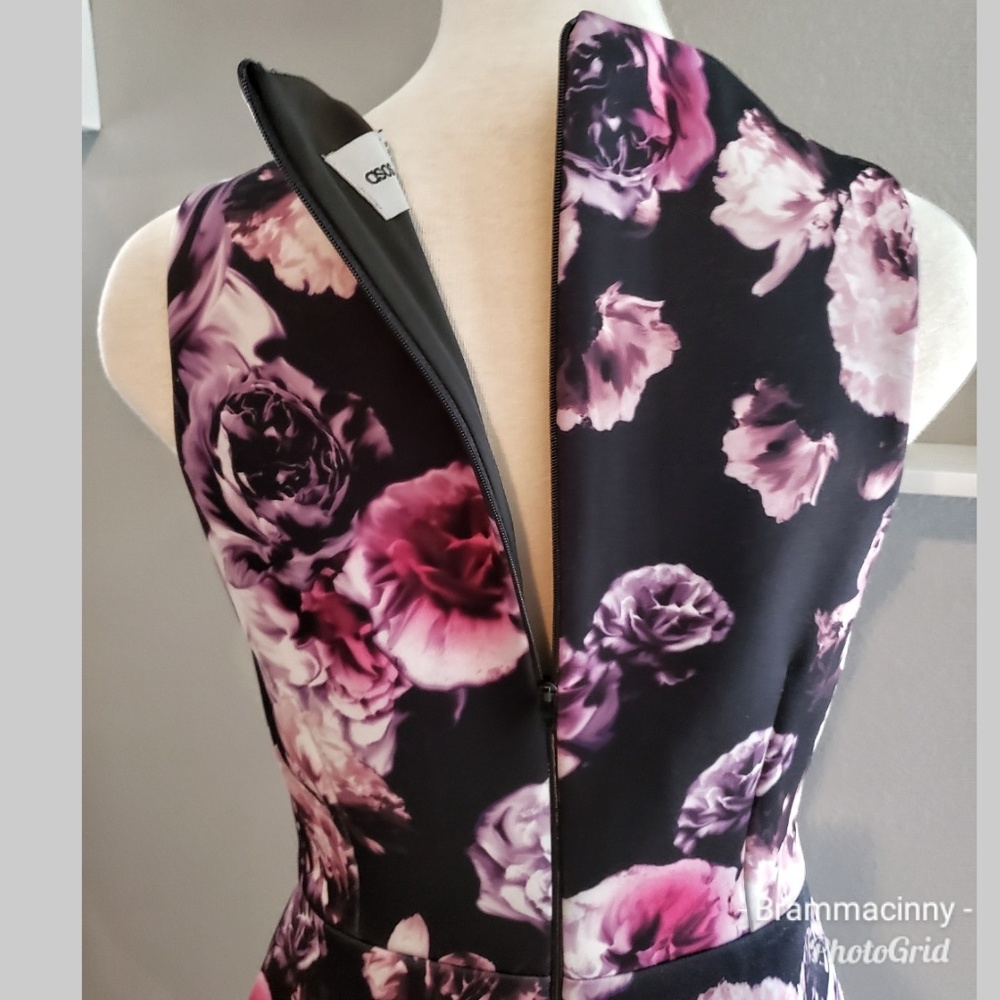 Asos Floral Swing Bateau Neck Midi Dress - Picture 3 of 8
